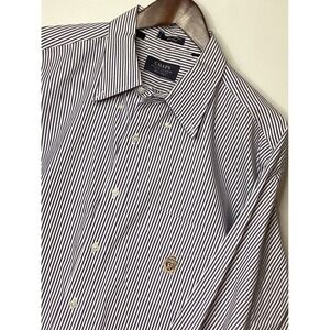 Chaps Ralph Lauren Dress‎ Shirt Striped Button Down Long Sleeve